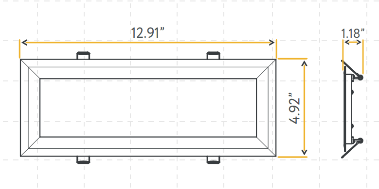 Goodlite G-11141 12" 20W Linear Recessed Light Selectable CCT, photo 2 of 2