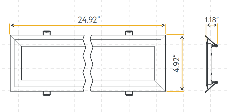 Goodlite G-11142 24" 40W Linear Recessed Light Selectable CCT, photo 2 of 2