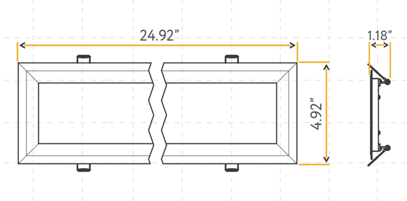 Goodlite G-11142 24" 40W Linear Recessed Light Selectable CCT, photo 2 of 2