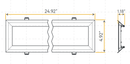 Goodlite G-11142 24" 40W Linear Recessed Light Selectable CCT