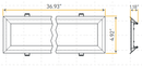 Goodlite G-11143 36" 56W Linear Recessed Light Selectable CCT