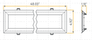 Goodlite G-11144 48" 80W Linear Recessed Light Selectable CCT