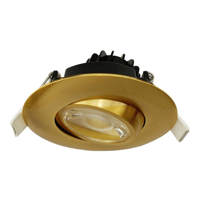 Goodlite G-19849 3" 8W LED Recessed Gimbal Downlight Selectable CCT Brushed Brass