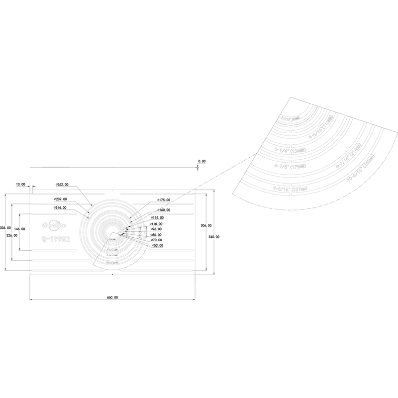 Goodlite G-19982 New Mounting Construction Rough In Plate