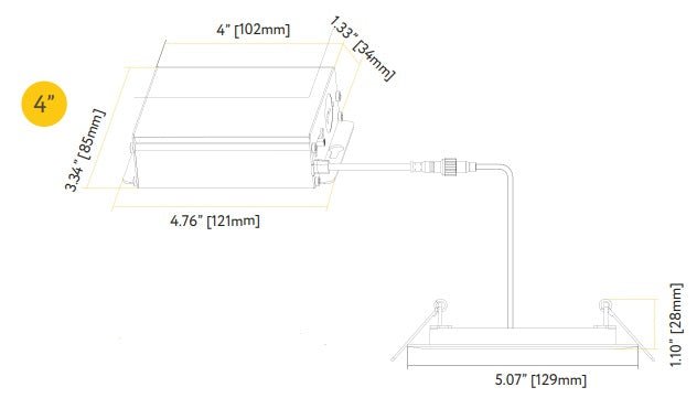 Goodlite G-20221 4" 12W LED Round Recessed Slim Spotlight Selectable CCT