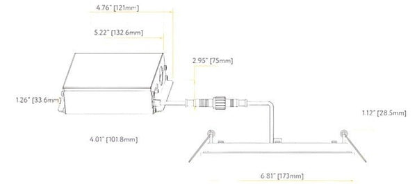 Goodlite G-20228 6" 18W  LED Square Recessed Slim Spotlight Selectable CCT, photo 2 of 2