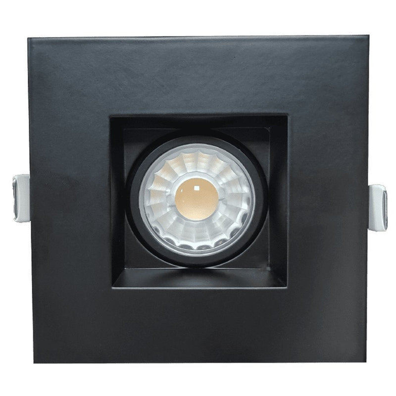 Goodlite G-48363 8W LED 3" Square Regress Gimbal Downlight Selectable CCT Black