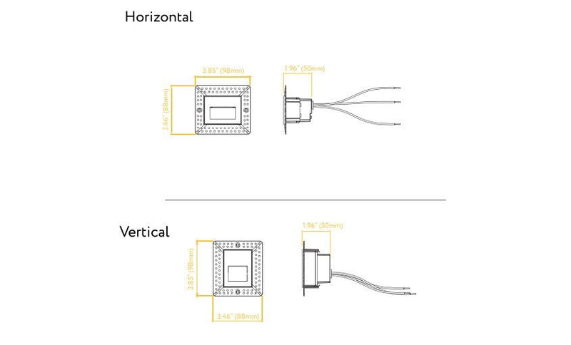 Goodlite G-48530 3W Trimless Vertical White LED Step Light Selectable CCT