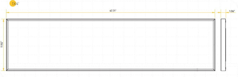 Goodlite GLAWRE` G12022 50W LED 1X4 Surface Mount Panel Selectable CCT/Wattage