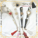 Gothic gold filigree lace fan red white & black party decor by Decorbites
