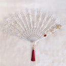 Gothic gold filigree lace fan red white & black party decor by Decorbites