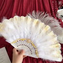 Gothic gold filigree lace fan red white & black party decor by Decorbites
