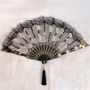 Gothic gold filigree lace fan red white & black party decor by Decorbites