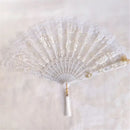 Gothic gold filigree lace fan red white & black party decor by Decorbites