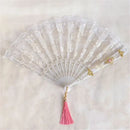 Gothic gold filigree lace fan red white & black party decor by Decorbites