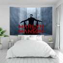 Gothic white & red baphomet poster tapestry bedroom wall decor by Decorbites