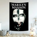 Gothic white & red baphomet poster tapestry bedroom wall decor by Decorbites