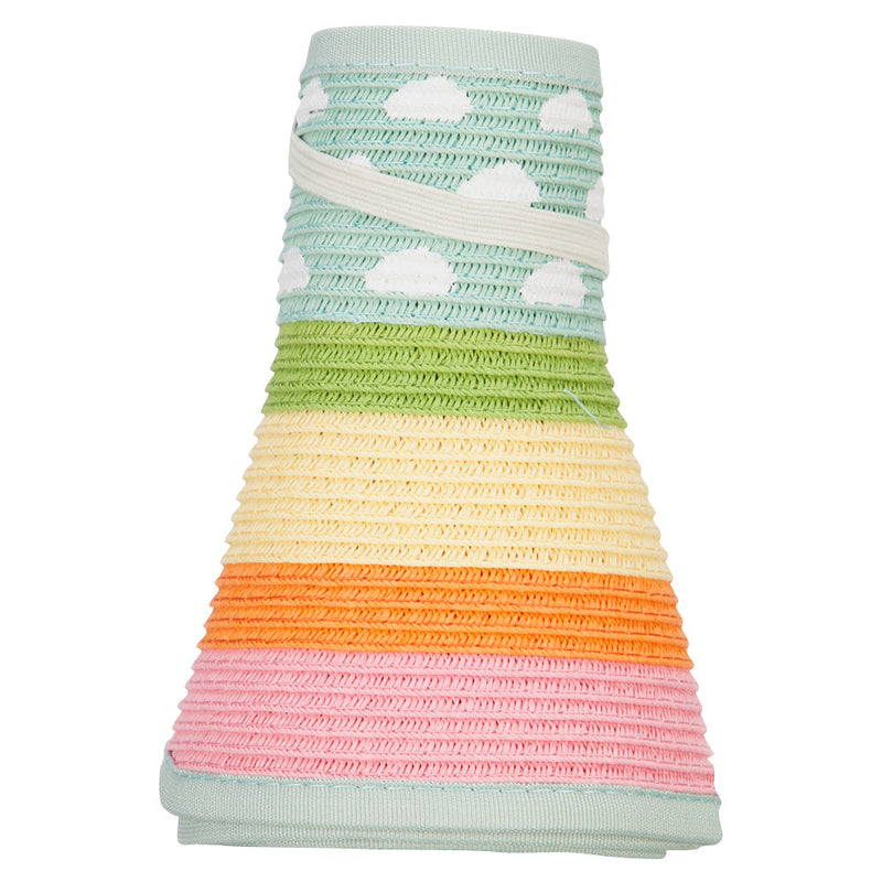 Girl's Paper Braid Rolled 3.5 Inch Brim Visor