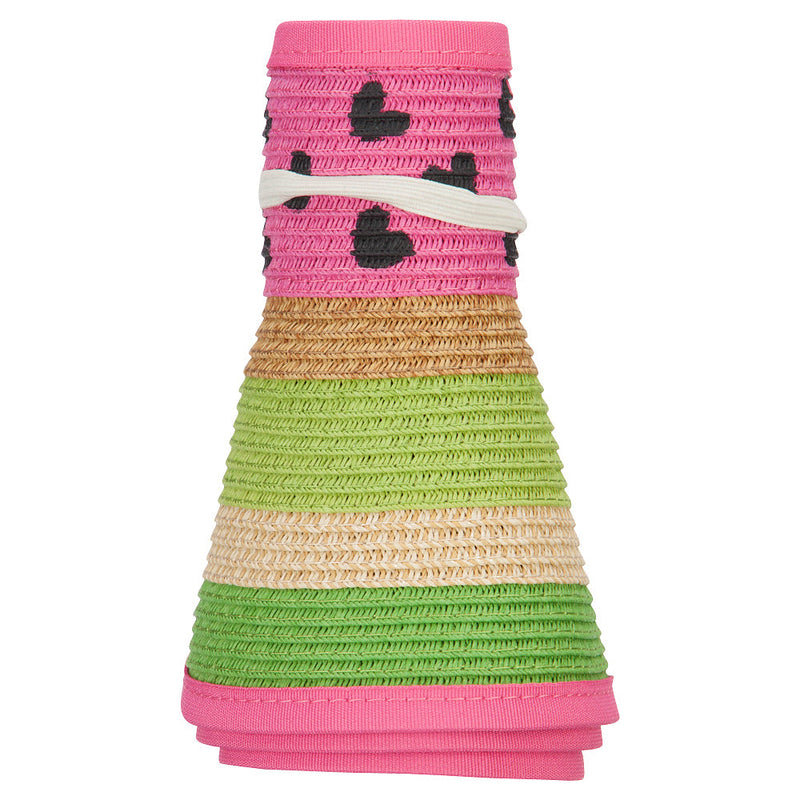 Girl's Paper Braid Rolled 3.5 Inch Brim Visor