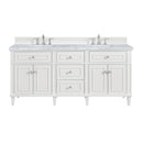 James Martin Lorelai 72" Double Bathroom Vanity, Bright White