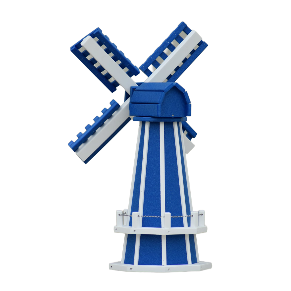 30" Octagon Poly Dutch Windmill (Blue/white trim), photo 2 of 4
