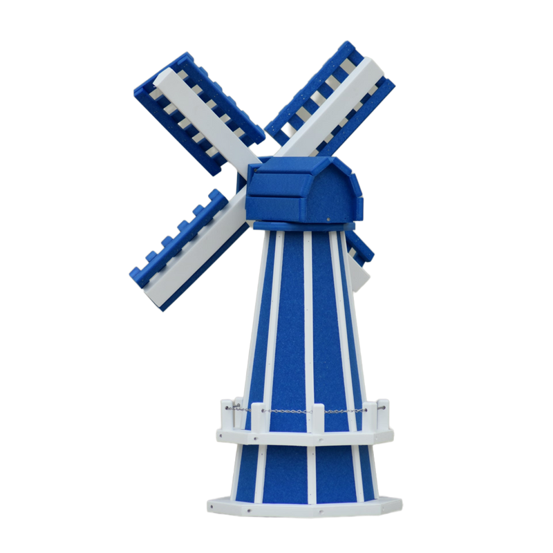 30" Octagon Poly Dutch Windmill (Blue/white trim), photo 2 of 4