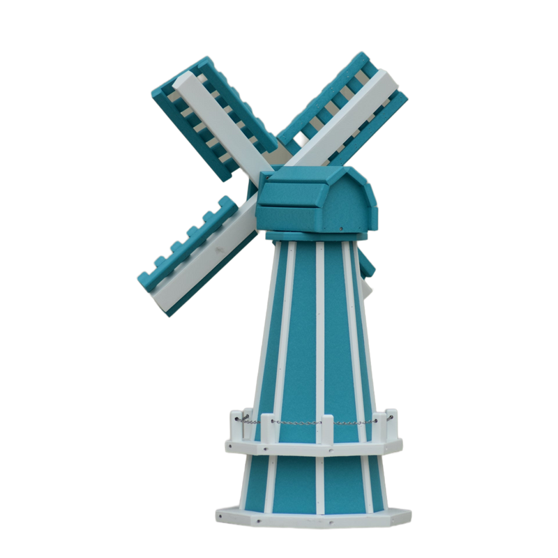 30" Octagon Poly Dutch Windmill (Aruba Blue with White trim)