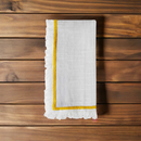 Table Cloth Napkins Set of 4 with Yellow Embroidery