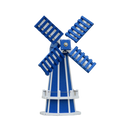 30" Octagon Poly Dutch Windmill (Blue/white trim)