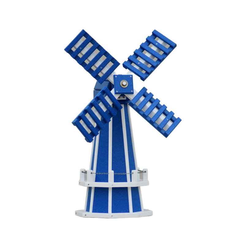 30" Octagon Poly Dutch Windmill (Blue/white trim)