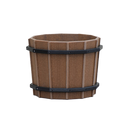 16 inch Barrel Flower Pot, Hand Crafted from Poly Lumber