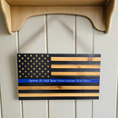 Blue Line American Flag Hidden Gun Storage, Customizable Thin Blue Line Concealment Flag for Police Officers and Law Enforcement Professionals