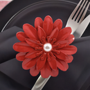 Vibhsa Red Floral Set of 4 Napkin Rings