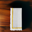 Table Cloth Napkins Set of 4 with Yellow Embroidery