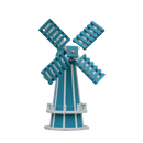 30" Octagon Poly Dutch Windmill (Aruba Blue with White trim)
