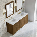 James Martin Bellshire 72" Double Bathroom Vanity, Honey Oak