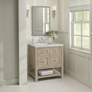 James Martin Breckenridge 30" Single Bathroom Vanity, Whitewashed Oak