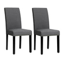 Set of 2 Fabric Upholstered Dining Chairs with Nailhead by DirectDeals