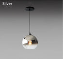 Gradient glass ball chandelier set for dining room by Decorbites