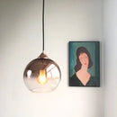 Gradient glass ball chandelier set for dining room by Decorbites