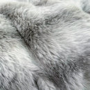 GobekUsa Gradient Gray Faux Rabbit Fur Velvet Bedding Set: Duvet Cover, Bedsheet, Pillowcase