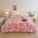 GobekUsa Gradient Grey Cashmere Fleece Winter Blanket