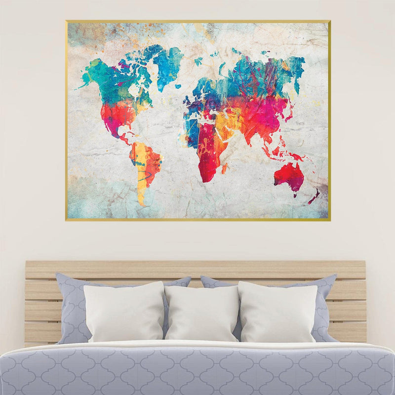 Gradient World Map Canvas