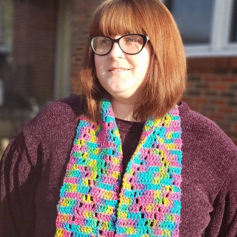 Graduating Diamonds Crochet Scarf Pattern