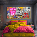 Graffiti Banksy Love Is All We Need Canvas