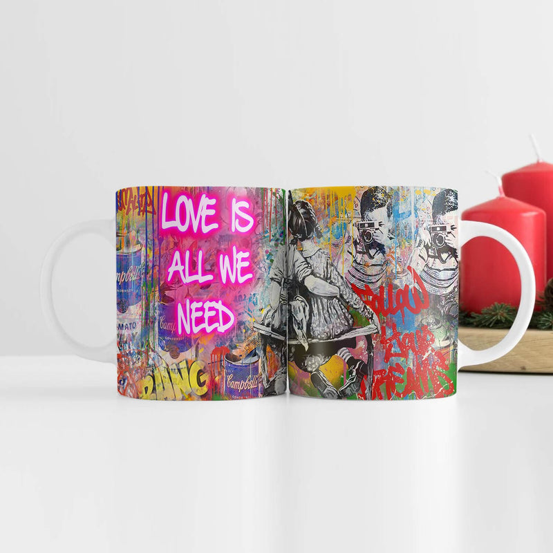 Graffiti Banksy Love Is All We Need Mug