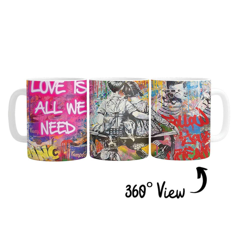 Graffiti Banksy Love Is All We Need Mug