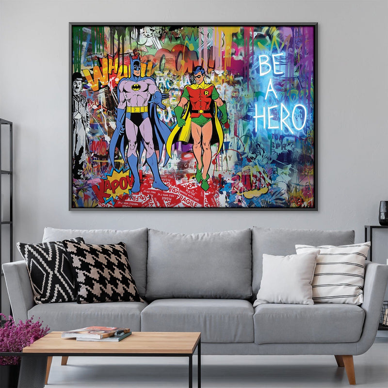 Graffiti Batman and Robin Canvas