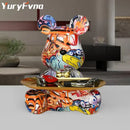 GobekUsa Graffiti Bear Figurine | Modern Home Decor Statue | Keys Storage Shelf Sculpture