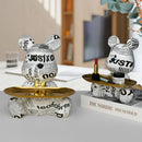 GobekUsa Graffiti Bear Figurine | Modern Home Decor Statue | Keys Storage Shelf Sculpture